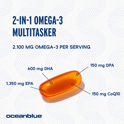 Omega 3 2100 Mg Con Coq10 90 Capsulas Suplemento Aceite Pescado Triple Fuerza