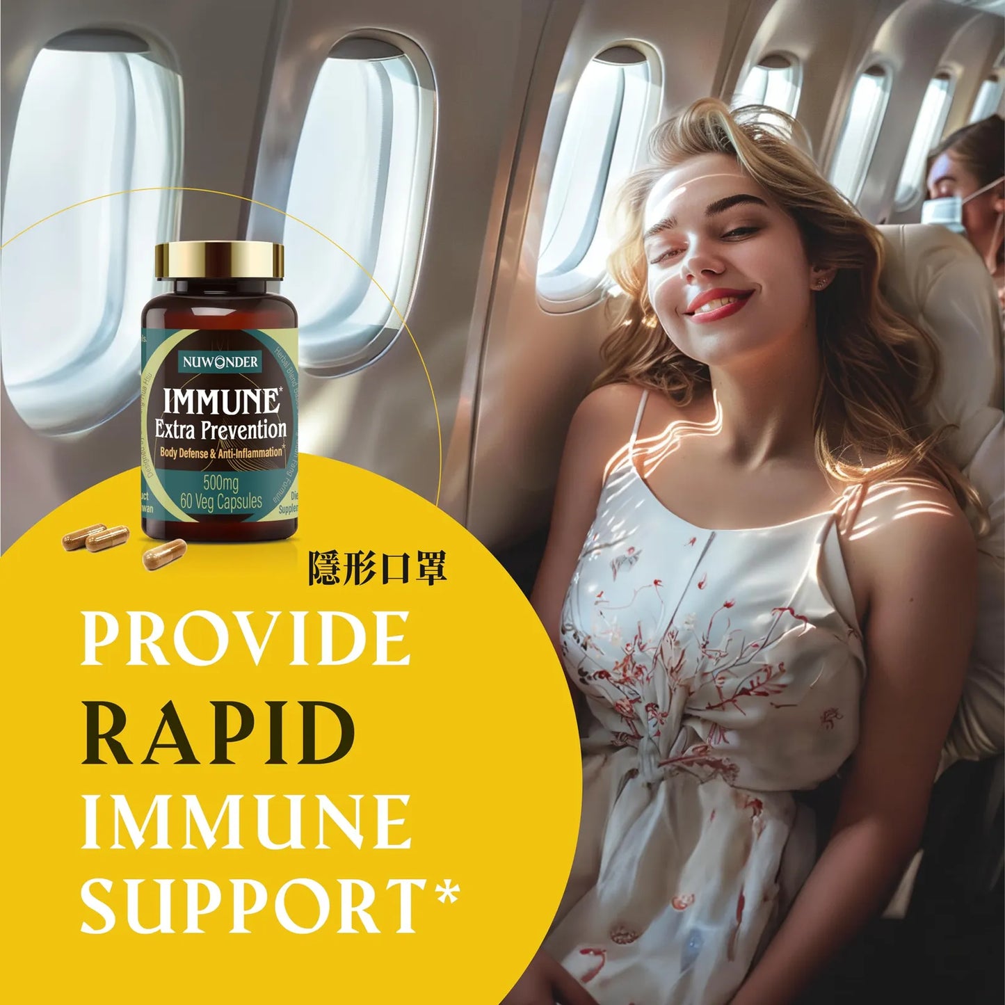 Refuerzo Inmunologico Natural 60 Capsulas 500 Mg Proteccion Respiratoria Y Digestiva