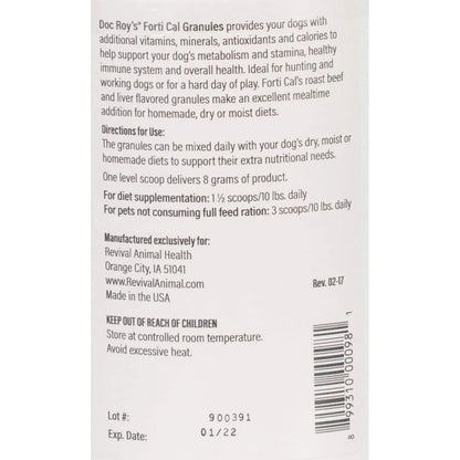 Doc Roy S Forti Cal Suplemento Energético Nutricional Alto En Calorías Para Perros Y Gatos 16 Oz