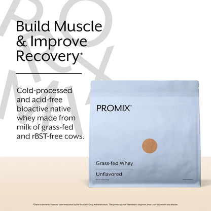 Proteína De Suero Instantánea 100% Natural Alimentada Con Pasto Promix Sin Sabor 1 Libra