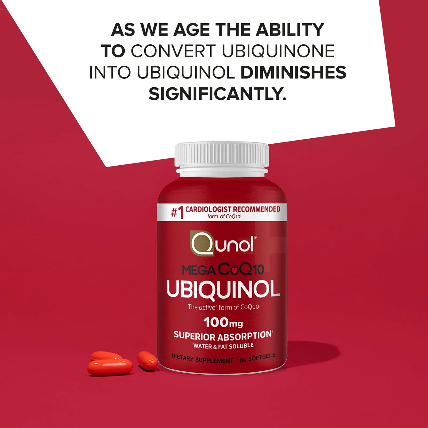 Mega Ubiquinol CoQ10 100 Mg 60 Cápsulas Soluble En Agua Y Grasa Antioxidante Cardíaco