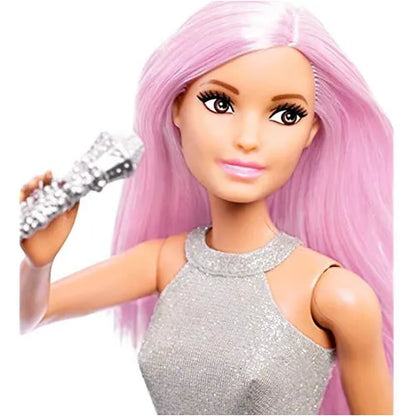 Muñeca Barbie Careers Pop Star Pelo Largo Rosa Ropa Tornasol - Imagen 3