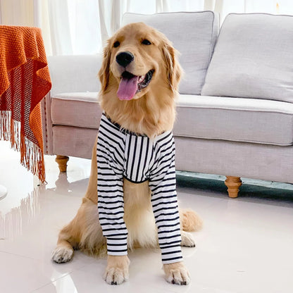Protector De Codo Para Perros Grande Con Almohadilla Malla A Rayas 3XL