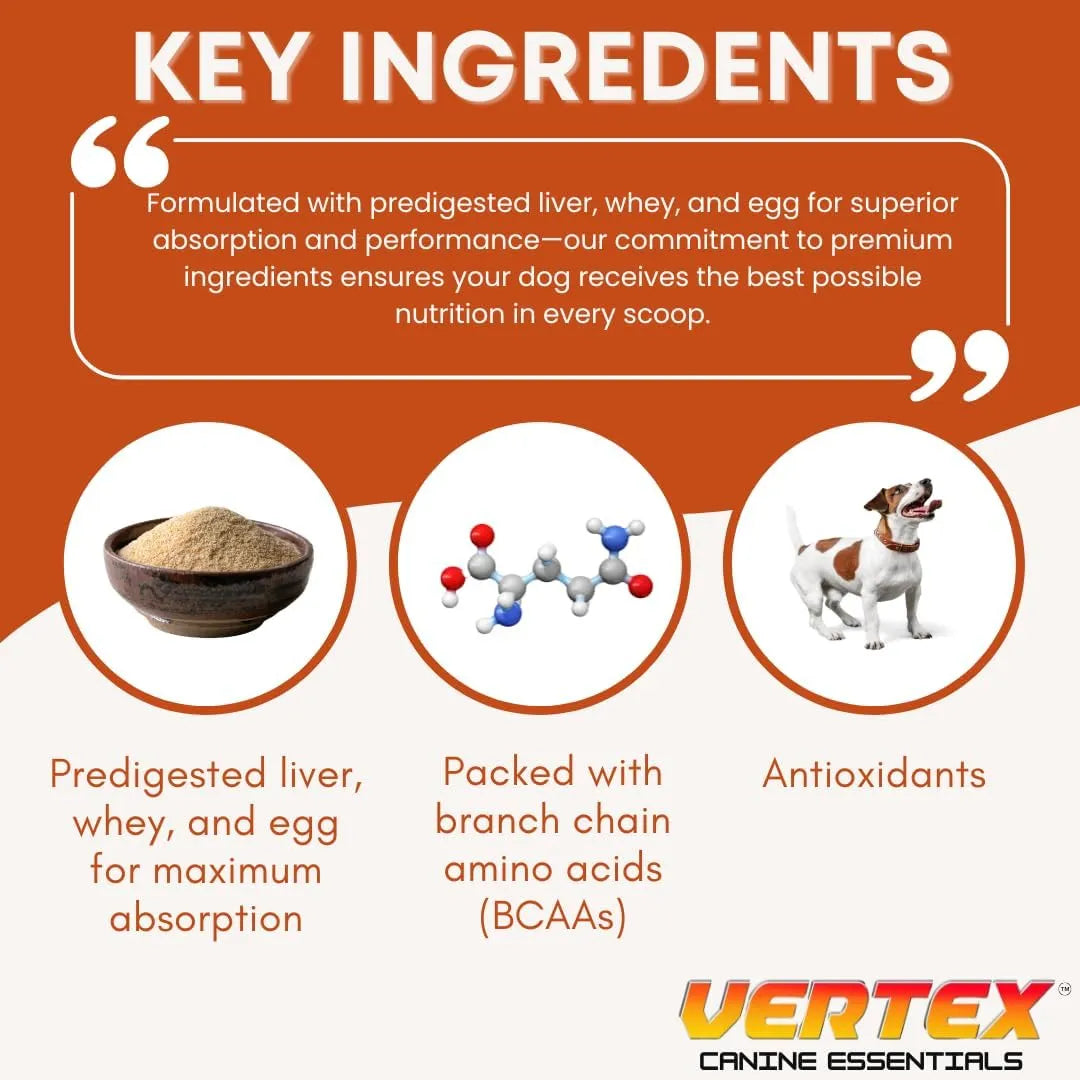 Suplemento Vertex Para Perros Proteina Predigerida Recuperacion Muscular Y Lactancia