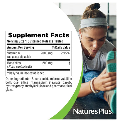 Vitamina C 2000 Mg Con Escaramujos Antioxidante Refuerzo Inmunologico NaturesPlus
