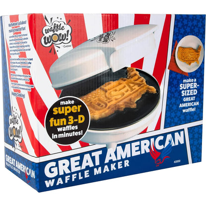Maquina Waffles Figura Estados Unidos Desayuno Divertido Ideal Fiestas Patrias