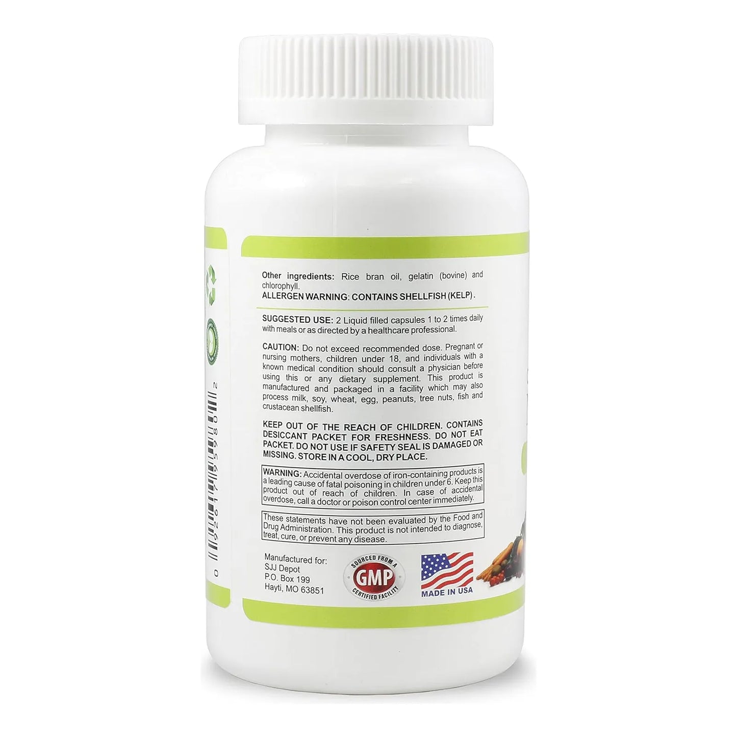 Multivitaminas Líquidas 120 Cápsulas Frutas Verduras Antioxidantes