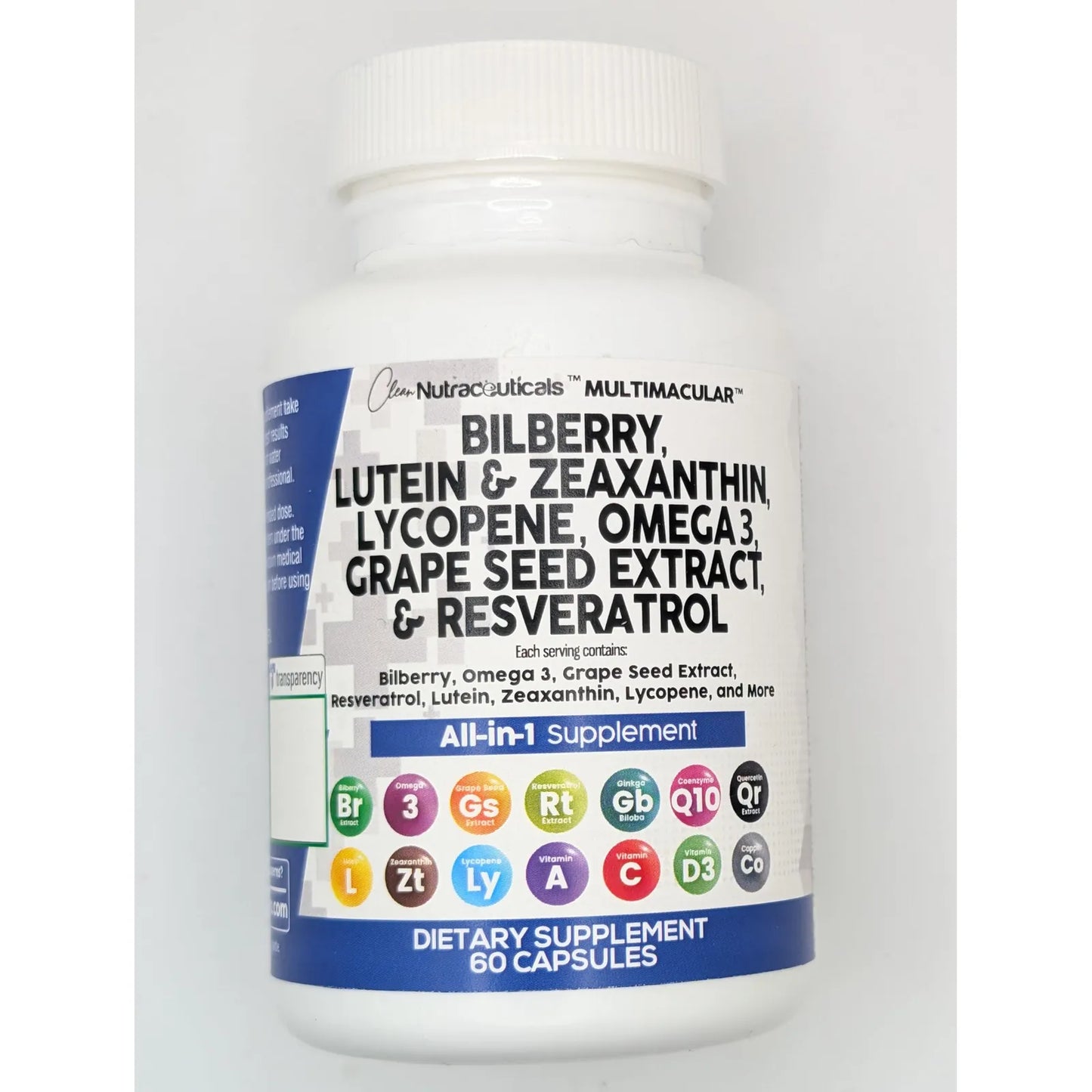 Vitaminas Para Salud Ocular Con Arándano Luteína Zeaxantina 40 Mg Licopeno Resveratrol Omega 3