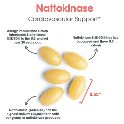 Nattoquinasa NSK SD 2000 FU 100mg 60 Capsulas Salud Cardiovascular