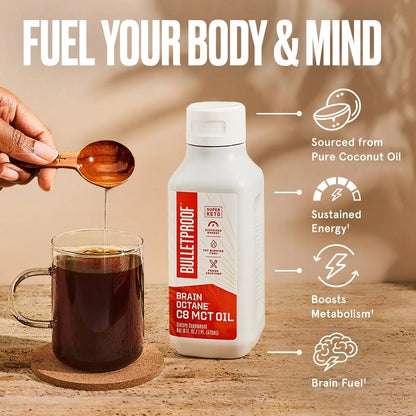 Aceite Brain Octane Qzocc 473 Ml Paquete Trio Energía Mental