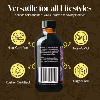 Vainilla Natural Sin Alcohol 113 40ml Esencia Pura Para Postres Y Bebidas