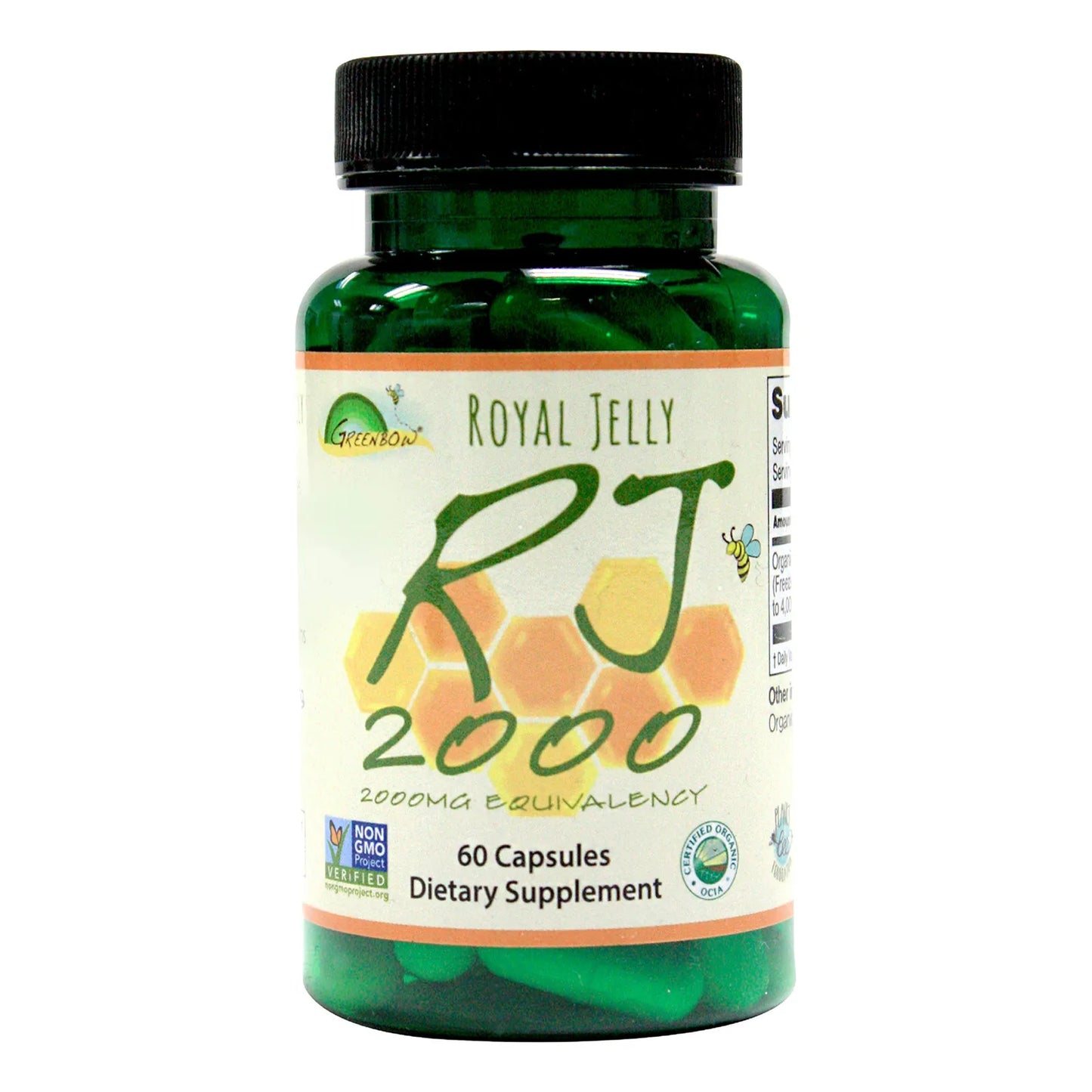 Jalea Real Orgánica 2000 Mg 60 Cápsulas Veganas Energía Y Nutrición Pura