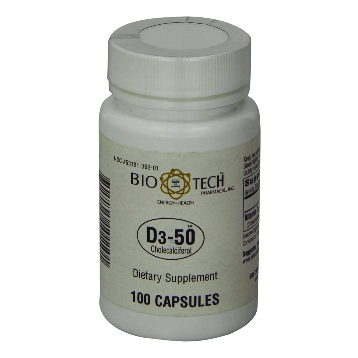 Vitamina D3 50mcg 100 Cápsulas Salud Ósea E Inmunológica
