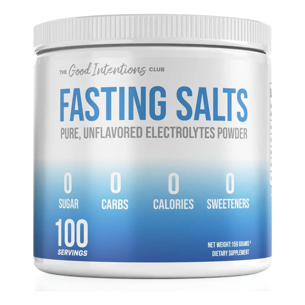 Electrolitos En Polvo Sin Sabor 100 Porciones Sales Para Ayuno Intermitente Y Prolongado