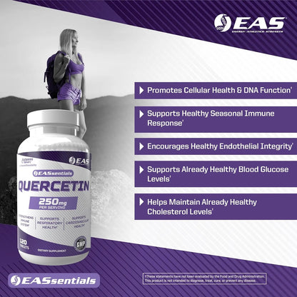Quercetina 250mg Salud Cardíaca Y Respiratoria Con Tecnología Cyclosome 120 Tabletas