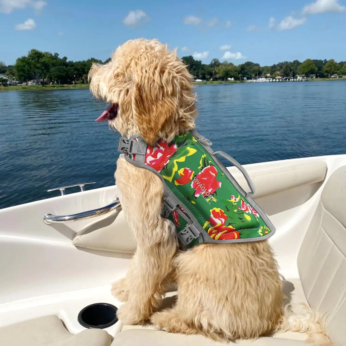 Chaleco Salvavidas Neopreno Para Perros Flotabilidad Superior VIVAGLORY