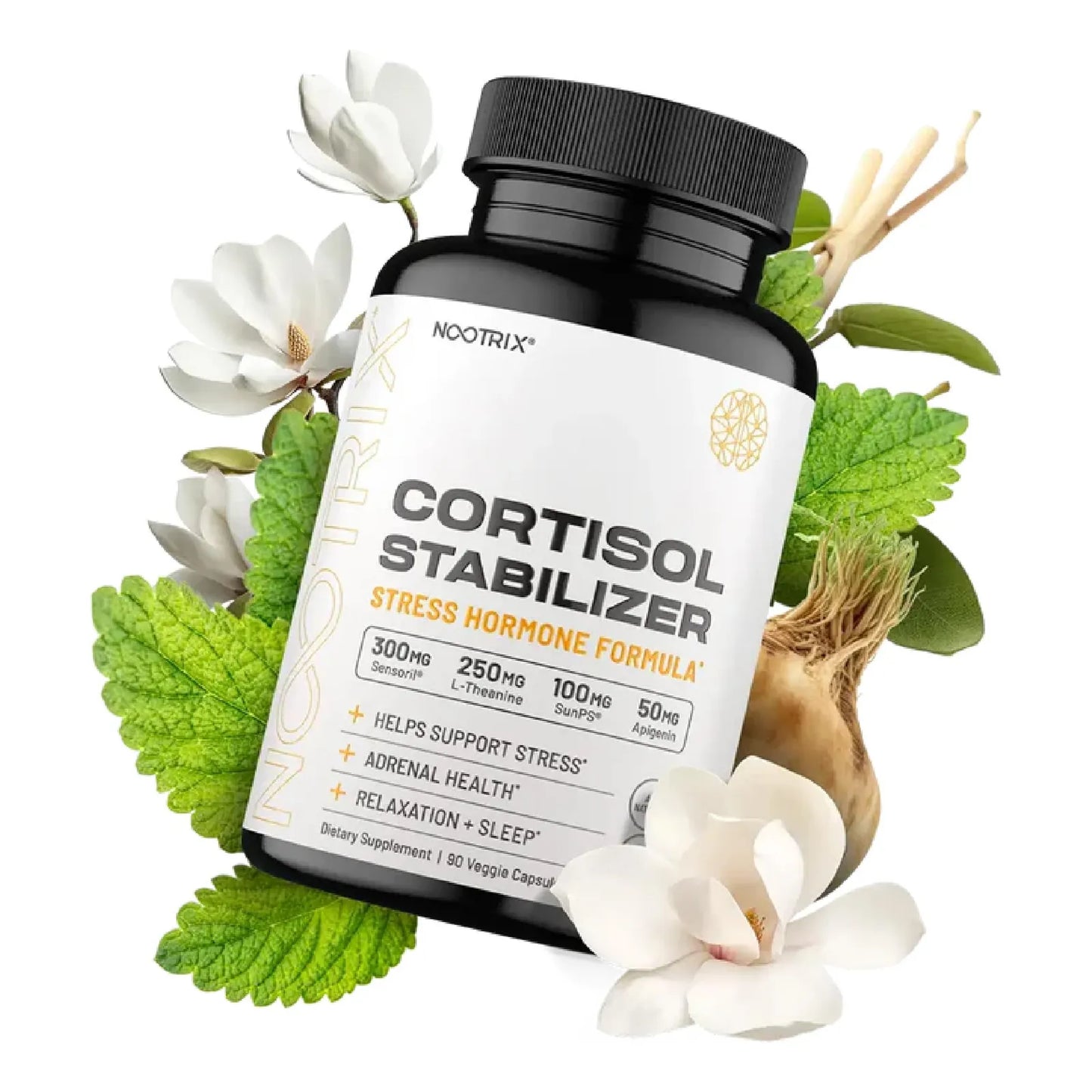 Estabilizador Natural De Cortisol Para Sueño Profundo Y Reducción De Estrés 300 Mg Ashwagandha