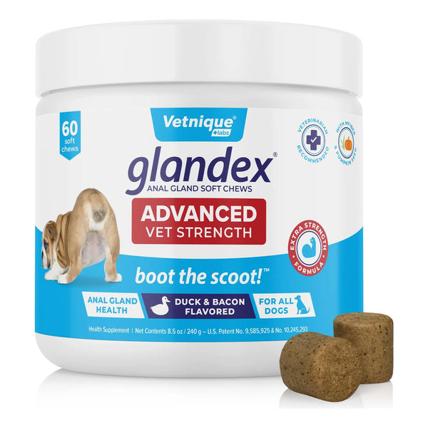 Glandex Golosinas Masticables Para Glándula Anal Con Calabaza Perros 60ct