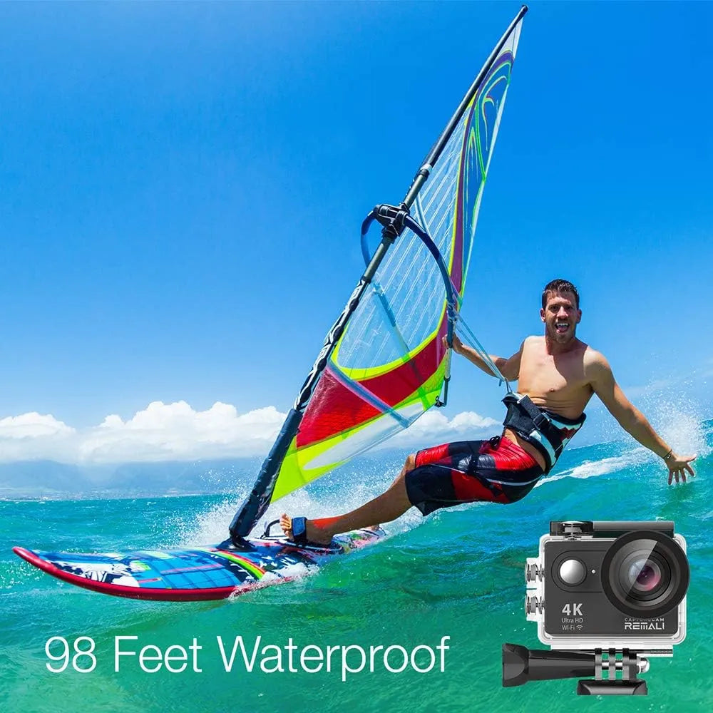 Camara De Accion Remali CaptureCam 4K Ultra HD 12MP Wifi Impermeable Con 21 Accesorios