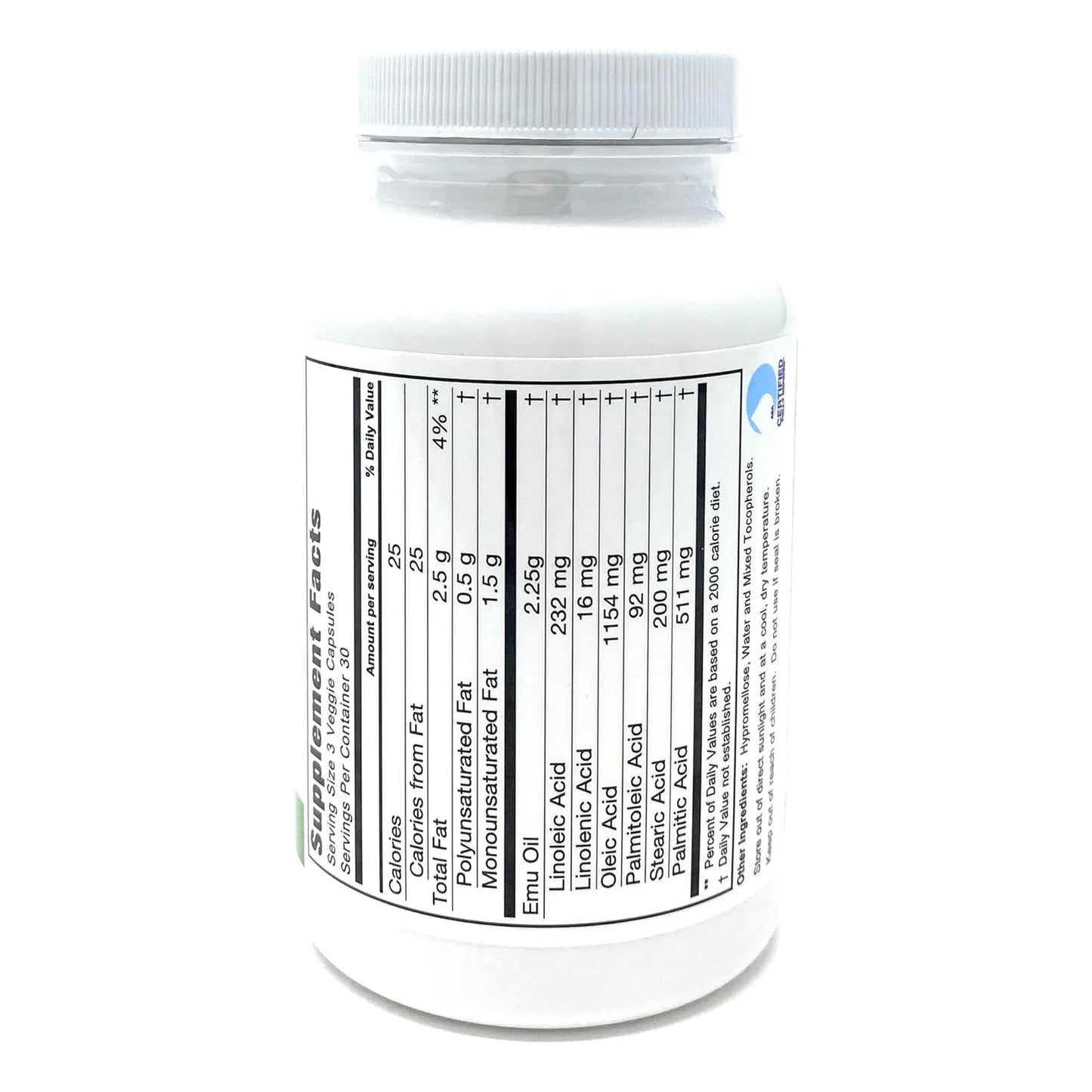 Complejo Omega Emu Aceite 750mg 90 Capsulas Vegetales Soporte Cardiovascular