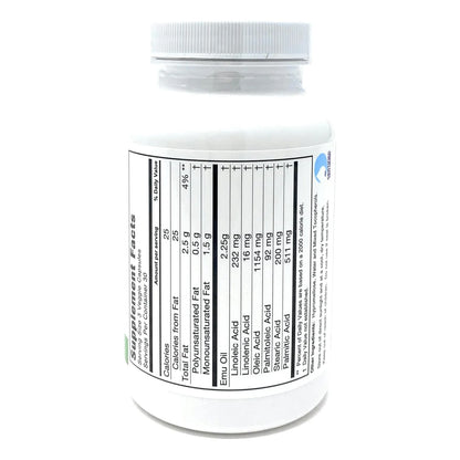 Complejo Omega Emu Aceite 750mg 90 Capsulas Vegetales Soporte Cardiovascular