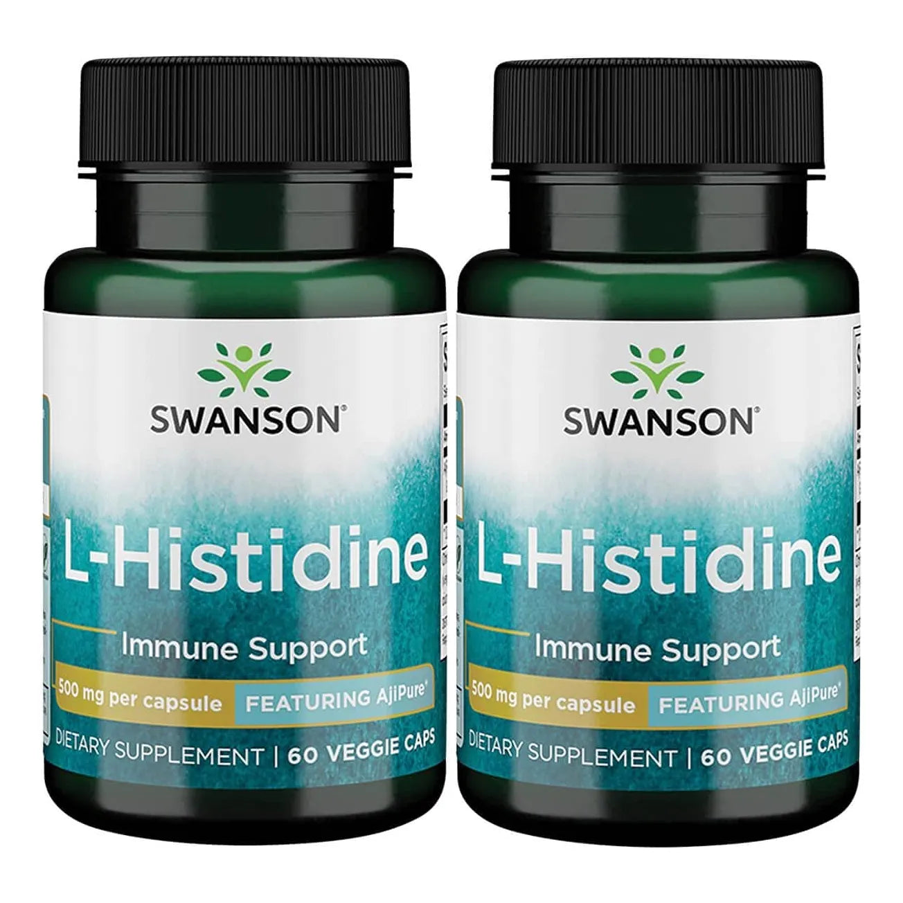 L-Histidina Ajipure 500 Mg 60 Cápsulas Vegetales Paquete Doble
