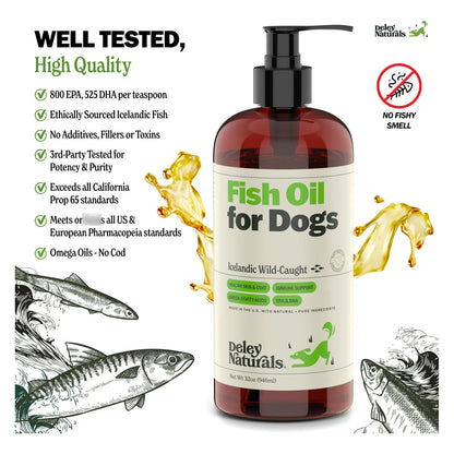 Aceite De Pescado Salvaje Para Perros 946 Ml Omega 3 6 9 Reducir Picazon Y Mejorar Pelaje