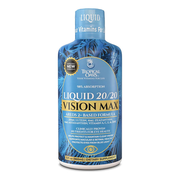 Liquid 20 20 Vision Fórmula Líquida Vitaminas Ojos Con Luteína Y Zeaxantina Máxima Absorción