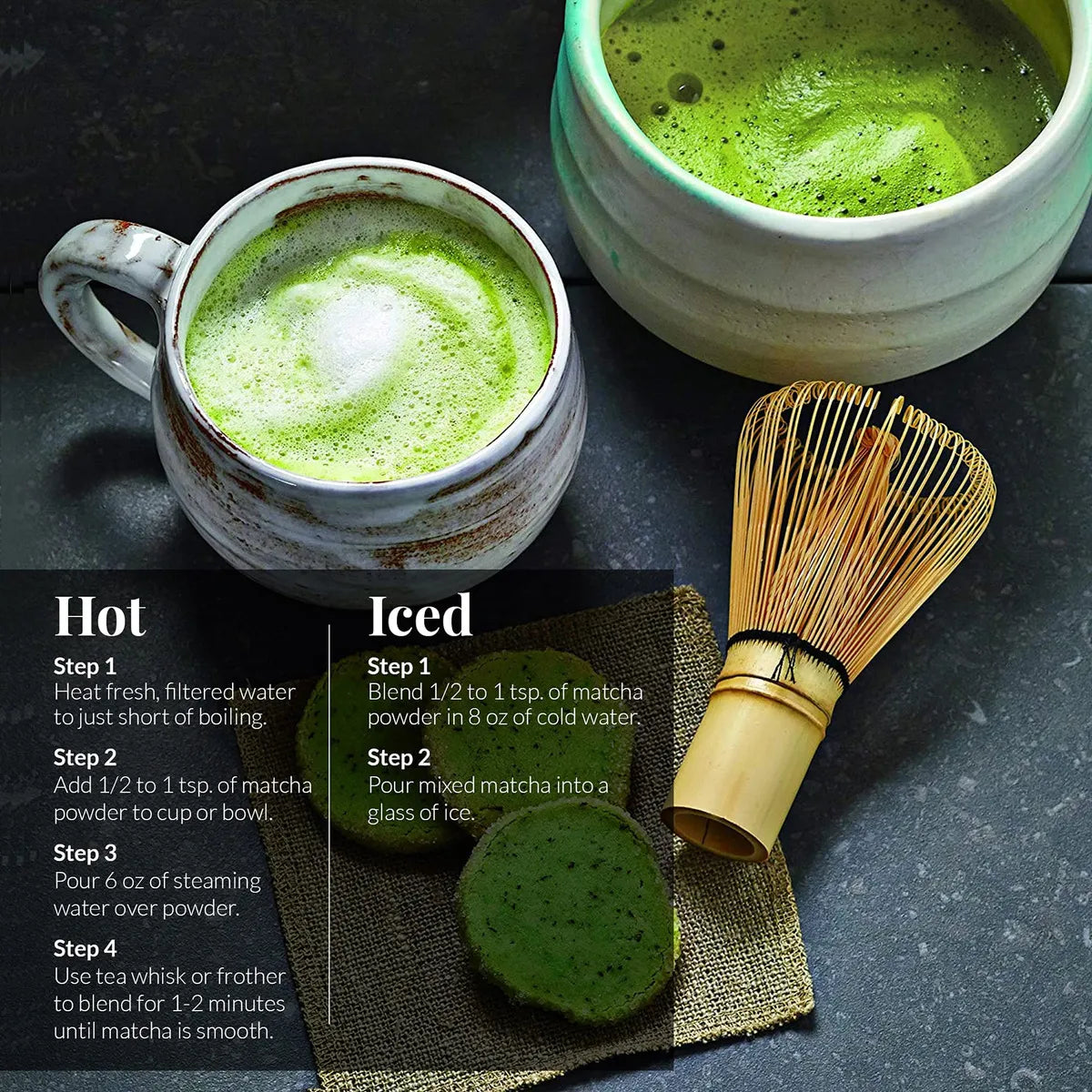 Té Matcha Orgánico En Polvo 100g Batidos Repostería Energía Natural