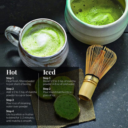 Té Matcha Orgánico En Polvo 100g Batidos Repostería Energía Natural