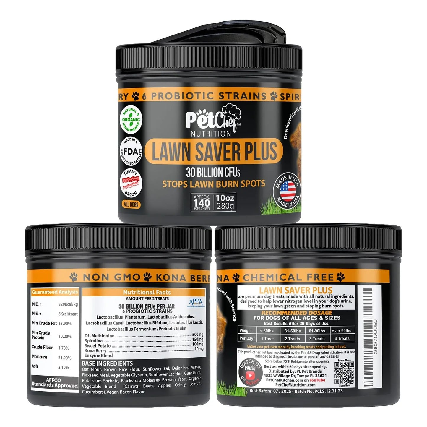 Neutralizador De Orina De Perro Para Césped Masticables Suaves Pet Chef Lawn Saver Plus Protege Tu Jardín Naturalmente