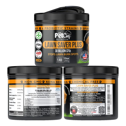 Neutralizador De Orina De Perro Para Césped Masticables Suaves Pet Chef Lawn Saver Plus Protege Tu Jardín Naturalmente