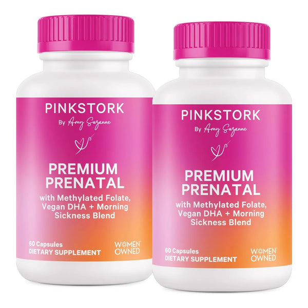 Vitamina Prenatal Premium Pink Stork Multivitaminico Y Probióticos Para Mujeres Embarazadas