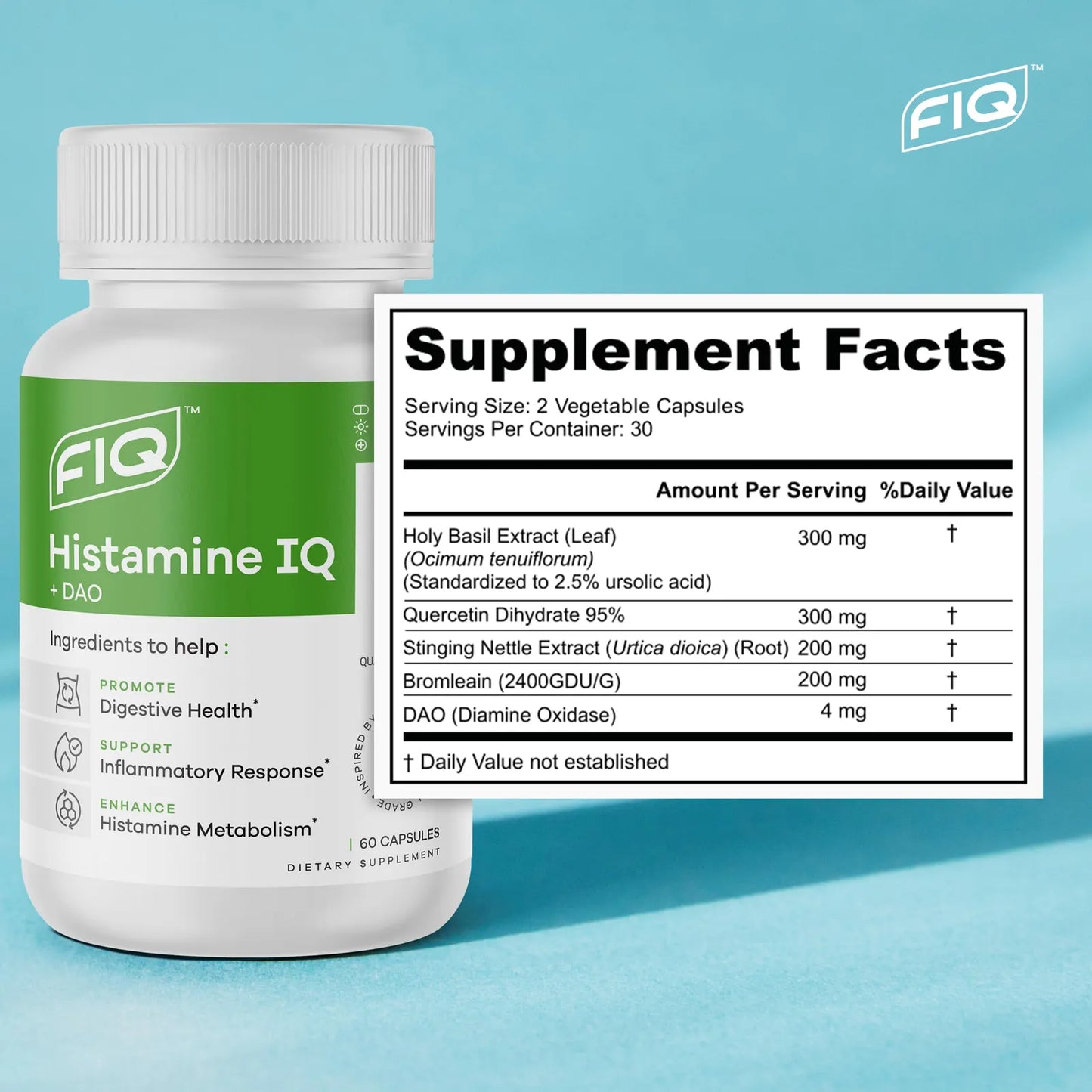 Bloqueador De Histamina DAO 60 Cápsulas Apoyo Inmunológico Y Digestivo