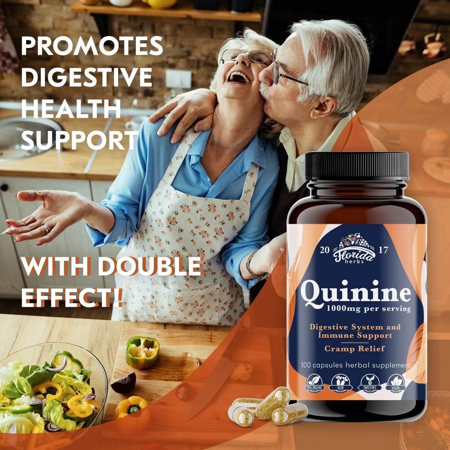 Tabletas De Quinina Para Calambres Musculares Y Piernas Inquietas 1000 Mg X 110 Capsulas