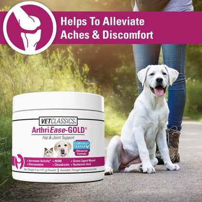 ArthriEase Gold Soporte Articular Para Perros Y Gatos Alivia Dolor Y Rigidez