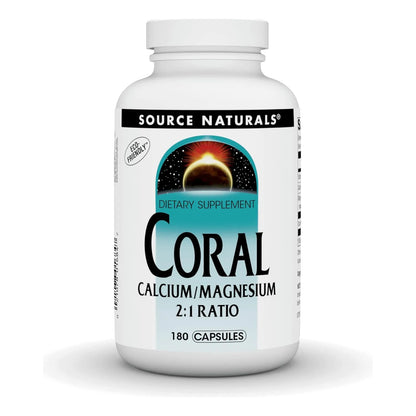 Source Naturals Calcio Magnesio Coral 2 1 180 Capsulas Veg Suplemento Huesos Musculos