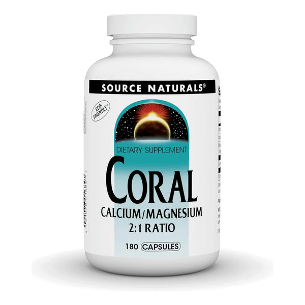 Source Naturals Calcio Magnesio Coral 2 1 180 Capsulas Veg Suplemento Huesos Musculos