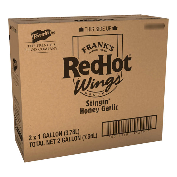 Salsa Picante De Ajo Y Miel Franks RedHot Stingin En Paquete De Dos Galones