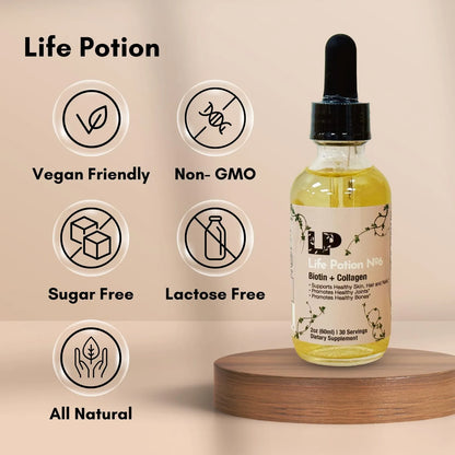 Life Potion 06 Colageno Y Biotina Crecimiento Cabello Extra Fuerte 50000 Mcg