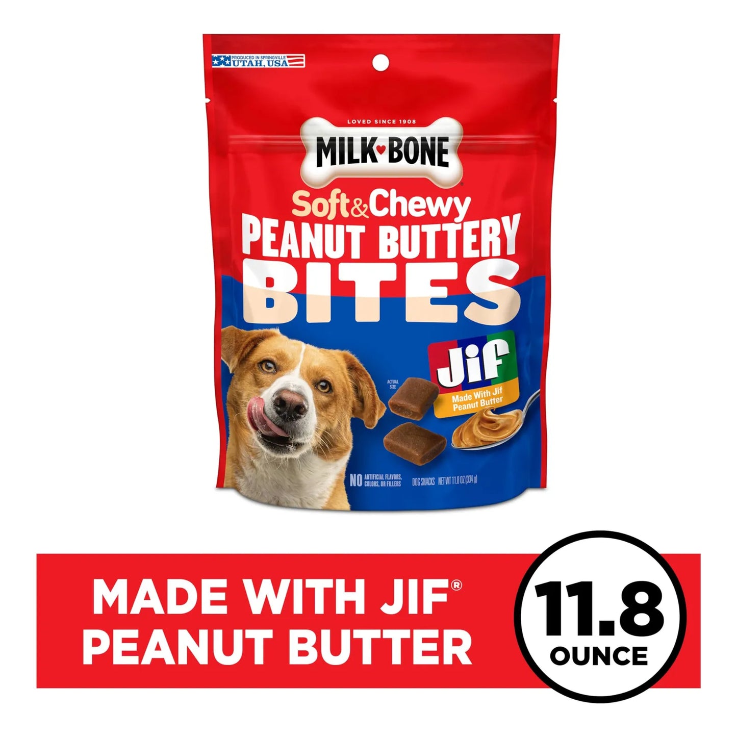 Golosinas Suaves Para Perros Con Mantequilla De Maní Jif 11.8 Onzas