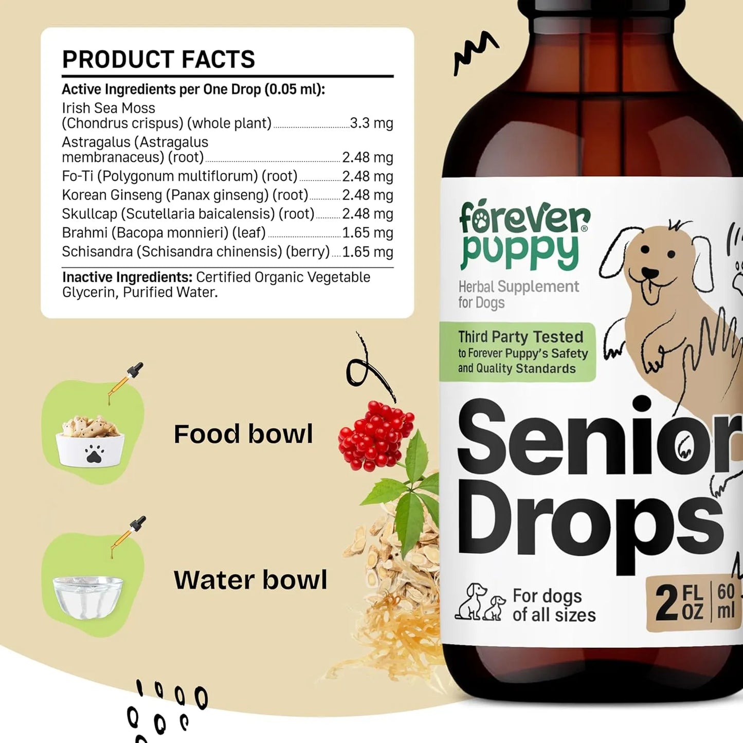Complejo Inmunológico Y Cerebral Para Perros Ancianos Vitami Suplemento Líquido Natural