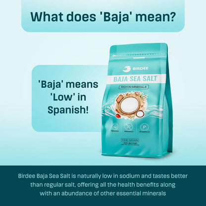 Sal Marina De Baja 1 Kg Mineral Sin Refinar Grano Fino 82 Minerales Menos Sodio
