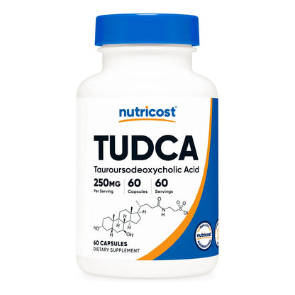 Tudca 250 Mg 60 Cápsulas Ácido Tauroursodesoxicólico Puro Sin Omg