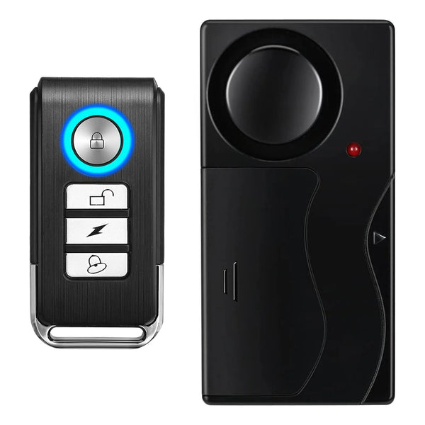 Alarma Inalambrica Control Remoto Antirrobo 110db WSDCAM Vibracion Puerta Bicicleta Auto