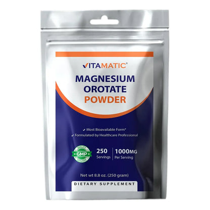 Orotato De Magnesio 1000 Mg Salud Muscular Articulaciones Y Corazón 250 Porciones