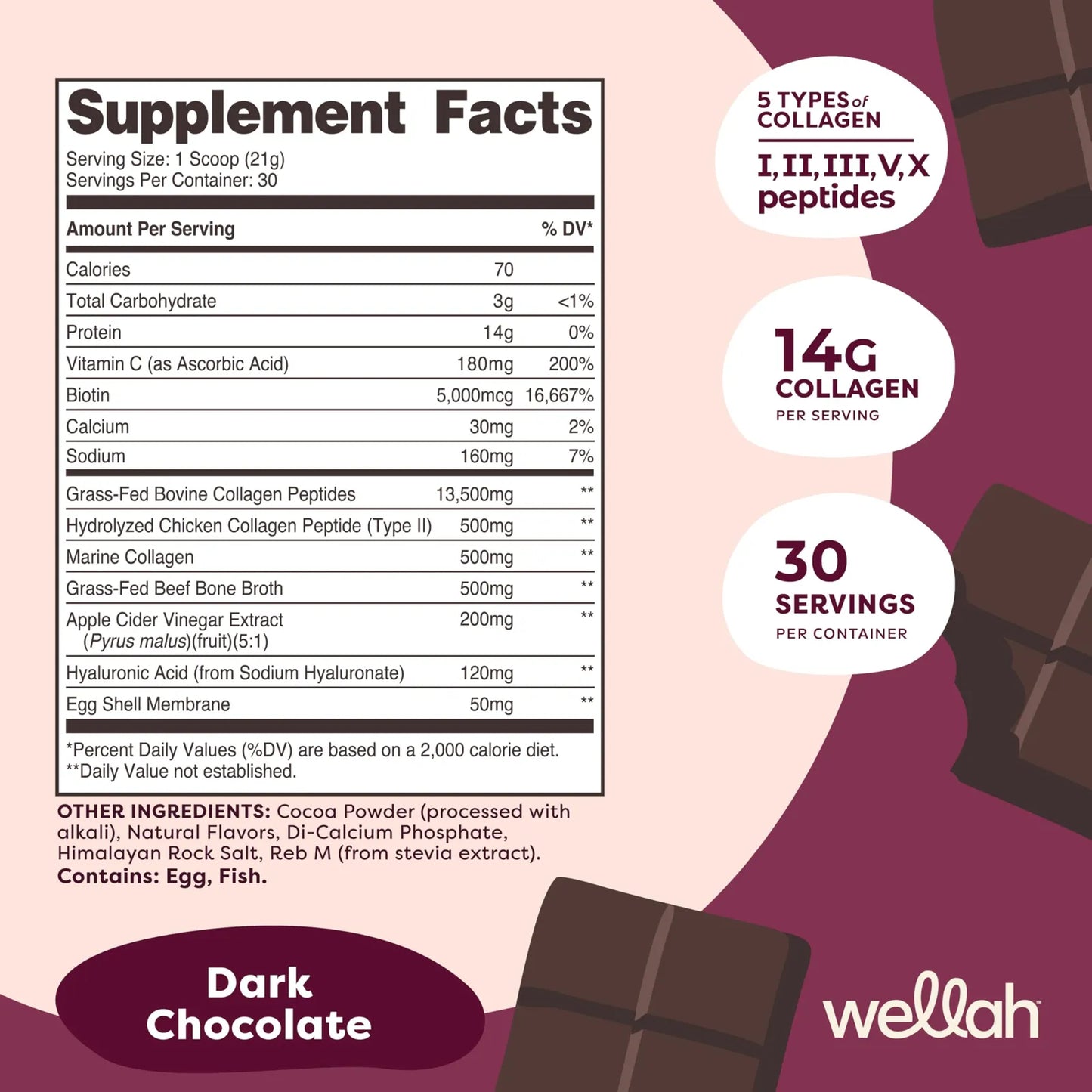 Colageno Multiple En Polvo Sabor Chocolate Oscuro 30 Porciones The Afterglow Multi Collagen Protein + Beauty