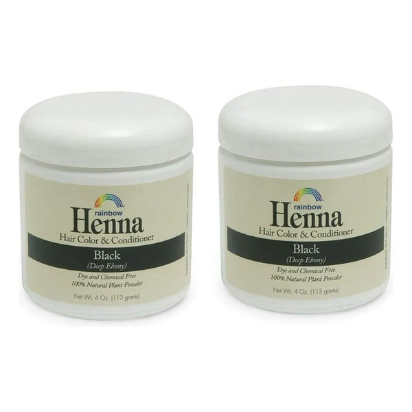Pack 2 X Tintura De Henna Negra Persa 113 Ml Rainbow Resea