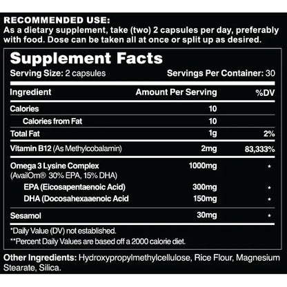 Aceite De Pescado Noruego Omega 3 Premium En Cápsulas Para Corazón Cerebro E Inmunológico
