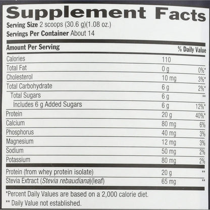 Proteina Whey 100 Aislada Vainilla 427g Calidad Premium Usa